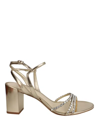 Alexandre Birman Ray Crystal-embellished Sandals In Gold