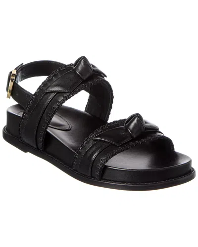 Alexandre Birman Regina Sport Leather Sandal In Black