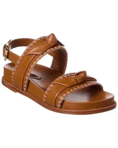 Alexandre Birman Regina Sport Leather Sandal In Brown