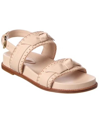 Alexandre Birman Regina Sport Leather Sandal In Neutral