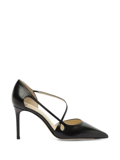 Alexandre Birman Renee Crossover-strap Pumps In Black