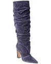 Alexandre Birman Robbie Slouch Suede Knee-high Boot In Blue