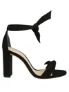 Alexandre Birman Women's Clarita Suede Block Sandal In Black In Black