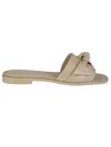 Alexandre Birman Maxi Clarita Square Flat Sandals In Brown