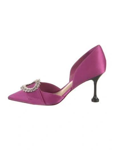 Pre-owned Alexandre Birman Satin D'orsay Pumps In Pink