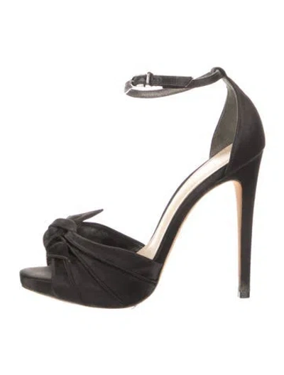 Pre-owned Alexandre Birman Satin Sandals In Black
