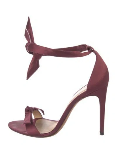 Pre-owned Alexandre Birman Satin Sandals In Burgundy