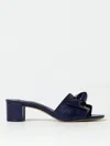 Alexandre Birman Maxi Clarita Block 45 Leather Sandal In Blue