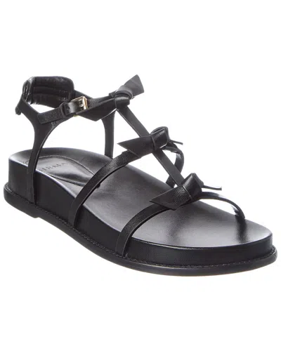 Alexandre Birman Slim Lolita Leather Sandal In Black