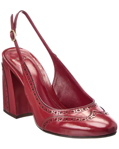 Alexandre Birman Slingback Brogue 85 Leather Pump In Animal Print