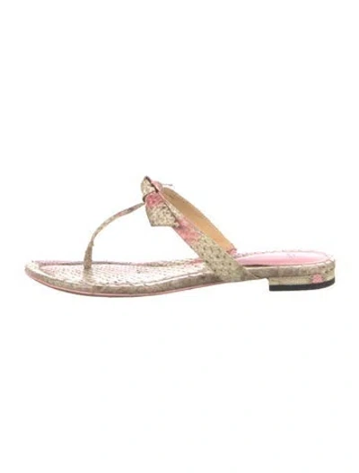 Pre-owned Alexandre Birman Snakeskin Animal Print Espadrilles In Neutral