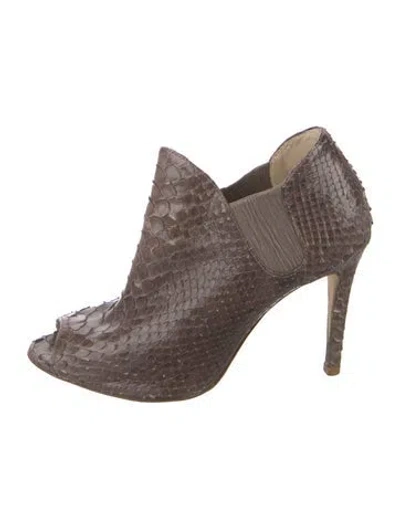 Pre-owned Alexandre Birman Snakeskin Animal Print Pumps In Gray