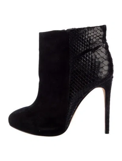 Pre-owned Alexandre Birman Snakeskin Boots In Black
