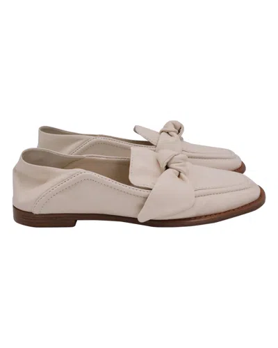 Alexandre Birman Soft Maxi Clarita Loafers In Cream Leather In White