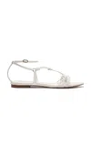 Alexandre Birman Sonya Leather Flats In White