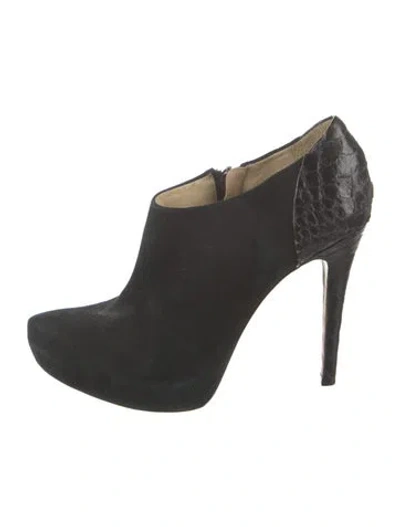 Pre-owned Alexandre Birman Suede Animal Print Pumps In Black