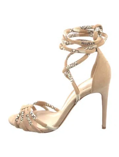 Pre-owned Alexandre Birman Suede Animal Print Pumps In Neutrals