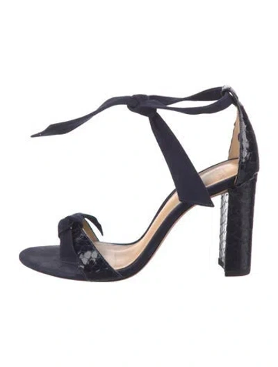 Pre-owned Alexandre Birman Suede Animal Print Sandals In Blue