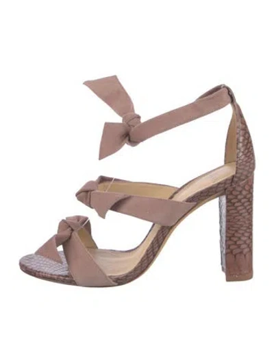 Pre-owned Alexandre Birman Suede Animal Print Sandals In Pink