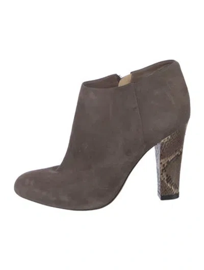Pre-owned Alexandre Birman Suede Boots In Gray
