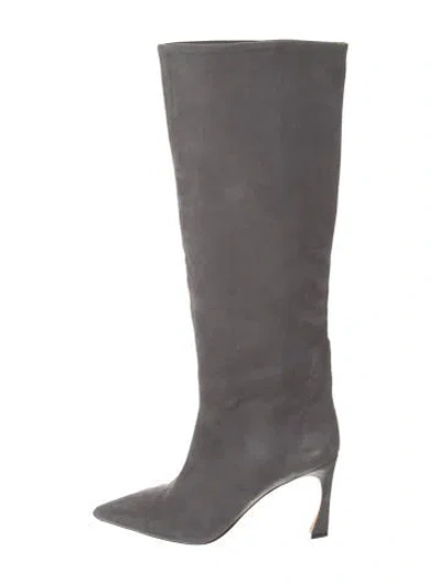 Pre-owned Alexandre Birman Suede Boots In Gray