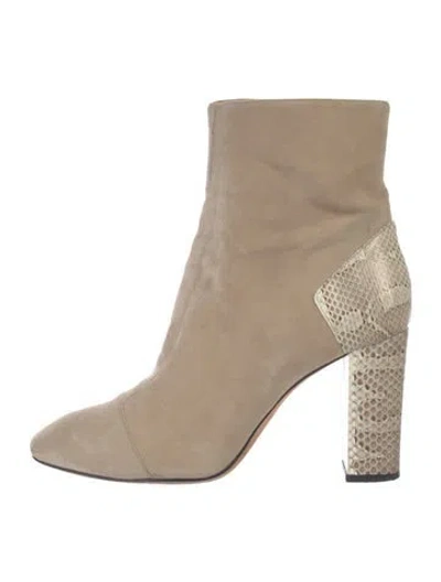 Pre-owned Alexandre Birman Suede Boots In Neutral