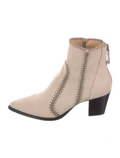 Pre-owned Alexandre Birman Suede Boots In Neutrals