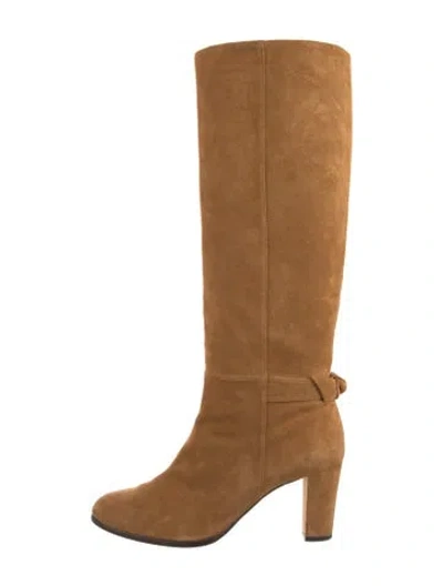 Pre-owned Alexandre Birman Suede Boots In Neutrals