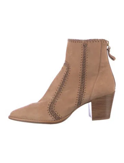 Pre-owned Alexandre Birman Suede Boots In Neutrals