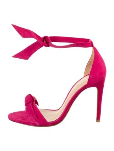 Pre-owned Alexandre Birman Suede Bow Accents Pumps In Pink