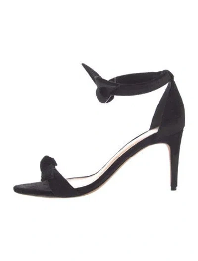 Pre-owned Alexandre Birman Suede Bow Accents Sandals In Blue