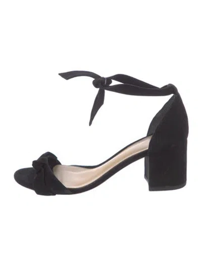 Pre-owned Alexandre Birman Suede Bow Accents Sandals In Blue