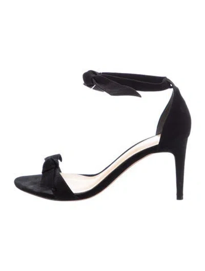 Pre-owned Alexandre Birman Suede Bow Accents Sandals In Blue