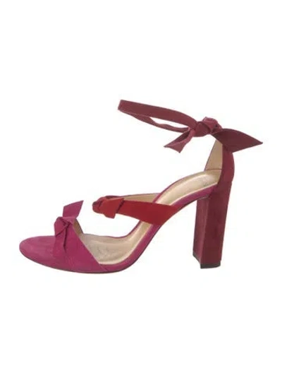 Pre-owned Alexandre Birman Suede Bow Accents Sandals In Multi