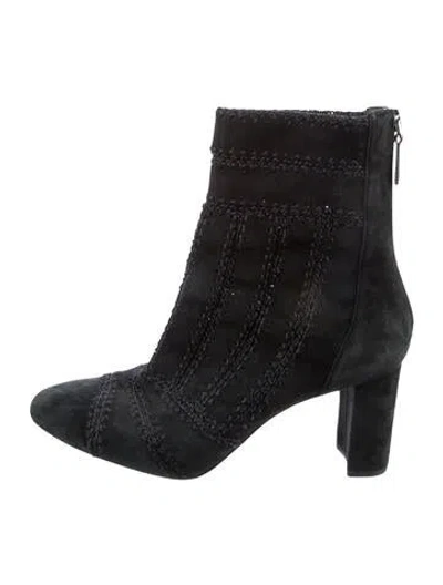 Pre-owned Alexandre Birman Suede Braided Accents Boots In Black