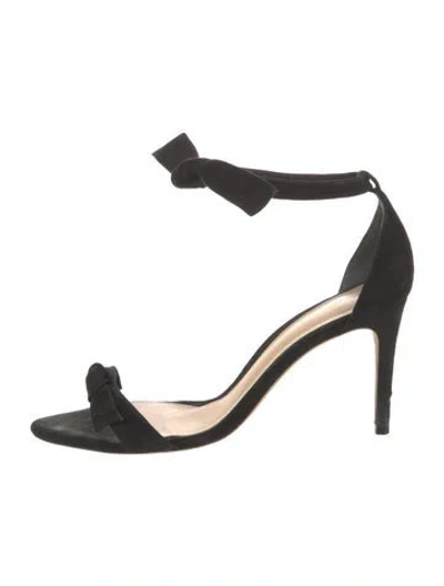 Pre-owned Alexandre Birman Suede Crystal Embellishments Sandals In Black