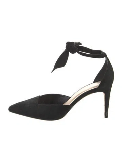Pre-owned Alexandre Birman Suede D'orsay Pumps In Black