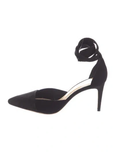 Pre-owned Alexandre Birman Suede D'orsay Pumps In Black