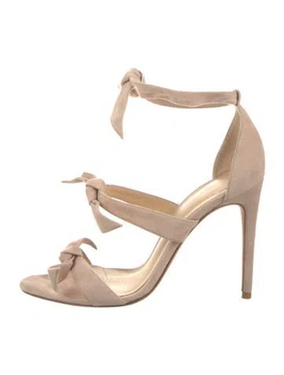 Pre-owned Alexandre Birman Suede D'orsay Pumps In Neutral