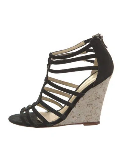 Pre-owned Alexandre Birman Suede Gladiator Sandals In Black
