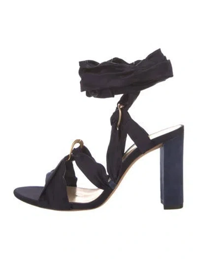 Pre-owned Alexandre Birman Suede Gladiator Sandals In Blue
