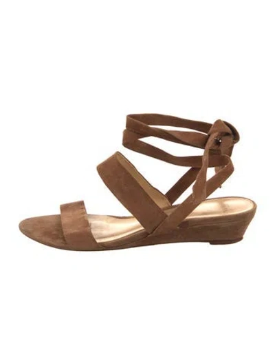 Pre-owned Alexandre Birman Suede Gladiator Sandals In Neutral