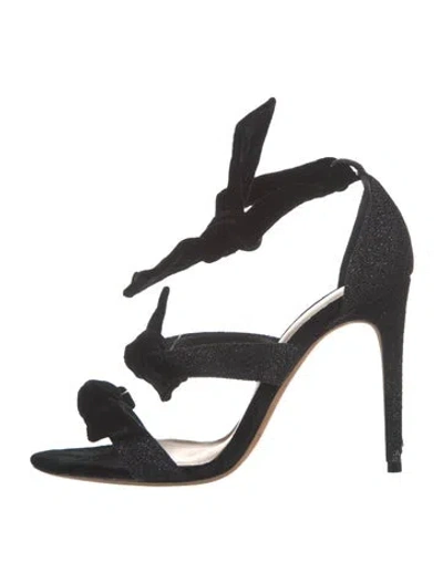 Pre-owned Alexandre Birman Suede Glitter Accents In Black