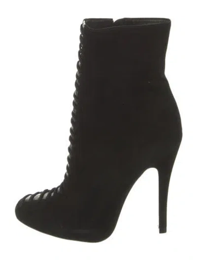Pre-owned Alexandre Birman Suede Lace-up Boots In Black