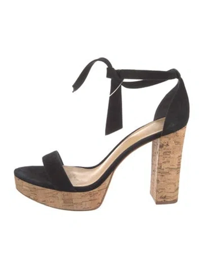 Pre-owned Alexandre Birman Suede Leather Trim Embellishment D'orsay Pumps In Black