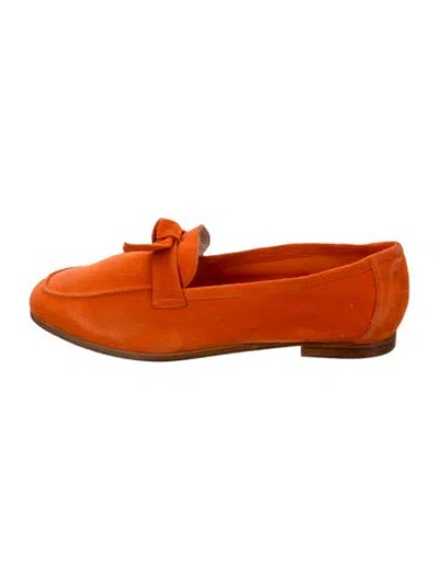 Pre-owned Alexandre Birman Suede Loafers In Orange
