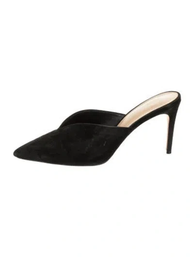Pre-owned Alexandre Birman Suede Mules In Black