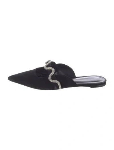 Pre-owned Alexandre Birman Suede Mules In Black