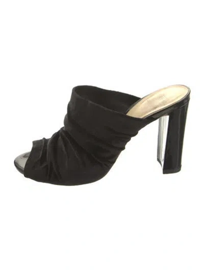 Pre-owned Alexandre Birman Suede Mules In Black