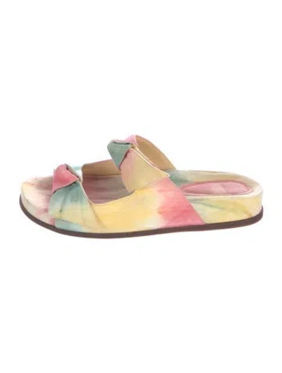 Pre-owned Alexandre Birman Suede Printed Slides